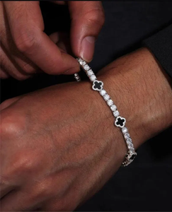 Pulsera de tenis clásica de plata de ley de calidad de exportación, diseño ajustable para uso diario, disponible al mejor precio del mercado - Product Image 4