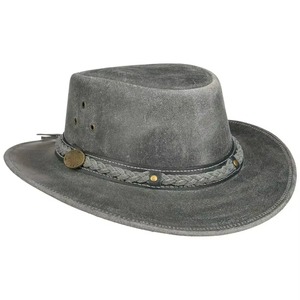 Sombrero de Vaquero de Cuero Ajustable al por Mayor, Estilo Americano Occidental, Unisex, Color Personalizado, Logotipo, Deportes, Adultos, Viajes, Alta Calidad, 3D - Product Image 3