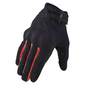 Guantes de Motocicleta de Cuero para Exteriores, con Soporte de Seguridad, Correa de Muñeca Ajustable, Duraderos, Flexibles e Impermeables - Product Image 1