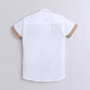 Chemise Imprimé Crocodile Manches Demi Polka Tots-Blanc - Product Image 2