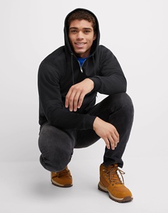 Sudadera con capucha para hombre al por mayor, con cremallera completa, de algodón polar cálido, estilo urbano, para invierno, con logo personalizado, de alta calidad, informal - Product Image 5