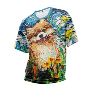 Camiseta de sublimación 100% algodón a precio asequible para hombre, corte holgado, estampada, al por mayor, camiseta de poliéster de manga corta para hombre - Product Image 3