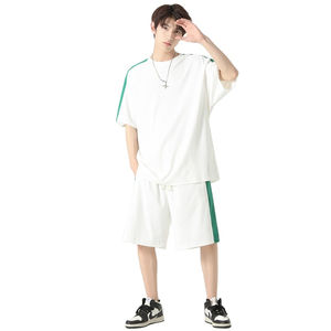 Conjunto de Verano 2026 para Hombre, Dos Piezas, Camiseta Holgada de Manga Corta y Pantalones Cortos, Talla Grande, Estilo Casual Juvenil - Product Image 4