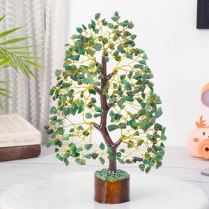 ALIZA AGATE EXPORTS Arbre en cristal d'aventurine verte naturelle, fait main, 300 perles, pour décoration intérieure, cadeau, vente en gros - Product Image 1