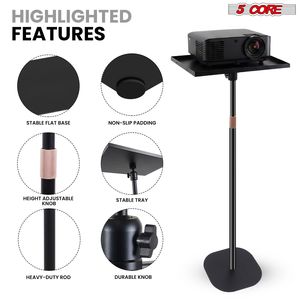 Support de projecteur universel réglable de 53 pouces pour la maison, le bureau et le studio - Product Image 5