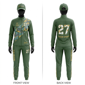 Traje Deportivo para Mujer, 280 GSM, Tela de Poliéster Premium, Color Verde Azulado, Paneles Blancos, Logotipo Personalizado por Sublimación, Transferencia Térmica - Product Image 3