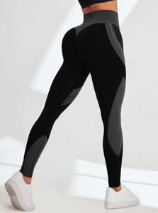 Leggings de sport pour femmes, taille haute, tricotés, unis, décontractés, écologiques, respirants, 100% coton - Product Image 5