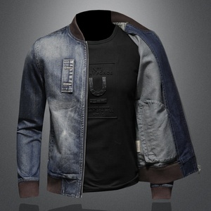 New <b>Men's</b> Casual Cotton Denim Jacket Black and Blue Trucker <b>Jean</b> Jackets for Winter Fashionable - Product Image 2