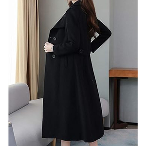 Lady <b>Womens</b> <b>Coat</b> Wholesale Fashion Longline Winter Outerwear Jacket Warm Ladies <b>Coat</b> Elegant Long Sleeve Button Closure Classic - Product Image 4