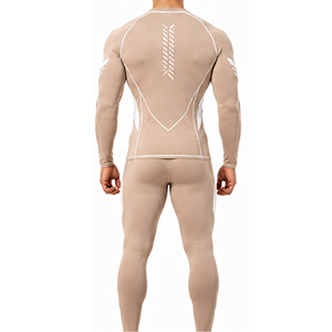 Ensemble de vêtements de sport pour homme personnalisé, respirant, extensible, haut à manches longues et pantalon pour la course à pied, la salle de sport, la remise en forme et l'entraînement - Product Image 5