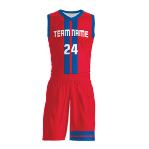 Uniforme de basket-ball personnalisé par sublimation, tissu en maille 100% coton, respirant, séchage rapide, manches courtes, unisexe, adulte, impression numérique - Product Image 2