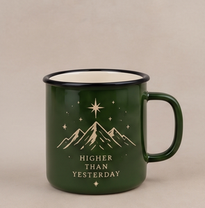 Wholesale Retro Style Iron Enamel <b>Coffee</b> <b>Mug</b> Camping Teacup Featuring Mountain Starry Night Quote Design <b>Portable</b> Lightweight - Product Image 2