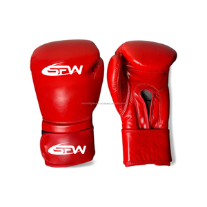 Gants d'entraînement de boxe en PU noir et bleu avec fermeture Velcro pour adultes, gants de boxe pour hommes et femmes, adaptés à la boxe et au kickboxing - Product Image 5