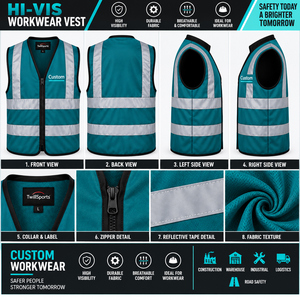 Safety <b>Jacket</b> Reflector Reflective Safety <b>Jacket</b> Suitable for Roadside For Construction Logistics And Outdoor Work - Product Image 6