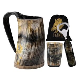 Mug en corne naturelle de haute qualité, fabriqué à la main, avec surface polie et confortable, parfait pour boire, provenant d'Inde. - Product Image 4
