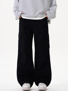 Pantalon cargo oversize de style streetwear pour homme, en coton, personnalisé, 6 poches multiples, coupe ample, pantalon cargo droit - Product Image 5
