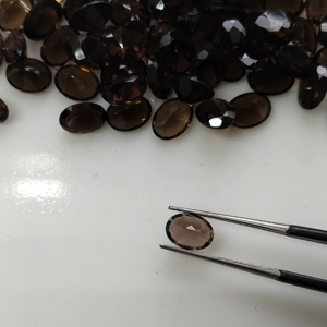 Natural Brown Smoky Quartz 8x6MM Oval Cut Best Quality Custom Acceptable Loose Gemstone for Jewelry Making - Product Image 4