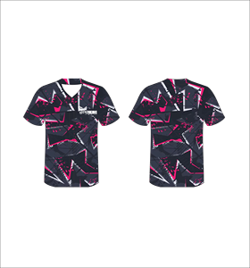 Maillot de baseball personnalisé sublimé bleu marine et bleu clair à motif rayé, entièrement boutonné, uniforme d'équipe léger et respirant - Product Image 5