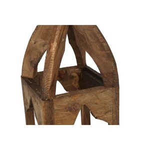 Linterna Cuadrada de Madera Hecha a Mano de Estilo Antiguo, Decoración para el Hogar de Estilo Antiguo, Duradera y Reutilizable - Product Image 3