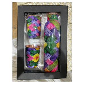 Bouteille d'eau en cuivre pur 32oz - 1 litre bouteilles d'eau en métal réutilisables motivantes avec des avantages naturels pour la santé à boire - Product Image 6