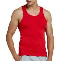 Débardeur sans manches 100 % coton pour homme, gilet de fitness uni pour la musculation, méthode de tricotage avec service OEM