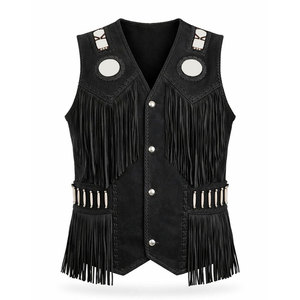 High Quality Unique Style Sheepskin SleeveLess Leather Vest <b>Jacket</b> For <b>Men</b> Style Real Leather Vest For Sale In Wholesale Price - Product Image 1