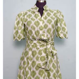 Vestido Maxi Informal y Cómodo de Tela 100% Algodón para Niñas, Mujeres y Señoras, para Usar en la Playa o en Fiestas, Vestido Maxi Elegante y Recto de Diseñador - Product Image 4