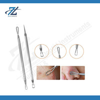 Kit professionnel de suppression des points noirs en acier inoxydable, traitement de l'acné, extracteur de comédons, technologie d'aspiration