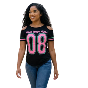 Camiseta de Lujo para Mujer con Hombros Descubiertos y Estampado, de Algodón Suave con Manga Recortada, Blusa Casual de Moda para Uso Diario - Product Image 4
