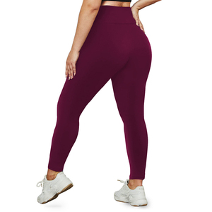 กางเกงโยคะเอวสูงไซส์ใหญ่ 1XL-5XL ผ้าเนื้อนุ่ม ยืดหยุ่นสูง ระบายอากาศได้ดี แห้งเร็ว ความยาวเต็มตัว สำหรับผู้หญิง - Product Image 3