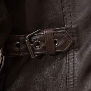 Chaqueta de Cuero Casual para Hombre - Opción de Logotipo Frontal de Alta Calidad, Resistente al Viento y al Agua para Uso Diario y al Aire Libre - Product Image 5