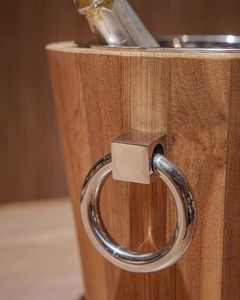 Stainless Steel Boat Shape <b>Wine</b> Cooler Bucket with Metal Ring Handle Luxury Design for for Cooling Party Use - Product Image 2