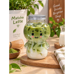 Botella de Plástico PET Transparente de 350 ml con Tapa de Rosca de 55 mm para Jugo, Leche, Té, Café, Personalizable OEM ODM - Product Image 2