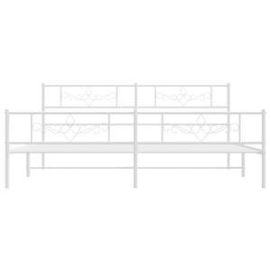 Lit double avec rangement, cadre en acier blanc thermolaqué, lits en métal - Product Image 4