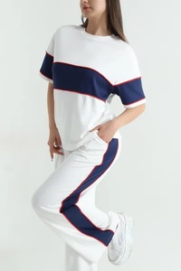 Conjunto Deportivo Casual de Maternidad para Mujer, 2 en 1, Color Rosa, Top sin Mangas con Botones y Pantalones a Juego, Color Sólido, Ligero, de Nailon/Algodón, Resistente al Viento - Product Image 3