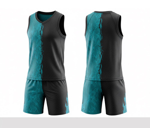Full Sublimation Basketball Jersey Set Quick Dry Breathable <b>Polyester</b> Jersey And <b>Shorts</b> Team Sportswear For Men Women Youth - Product Image 4