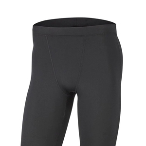 Leggings de Compresión Largos para Hombre, Negros, Cintura Elástica, Spandex, Poliéster, Diseño Sólido, Secado Rápido, 220g - Product Image 4