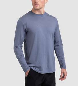 เสื้อแขนยาวคอกลมสำหรับผู้ชาย เสื้อออกกำลังกาย เสื้อฝึกซ้อม ระบายเหงื่อได้ดี เนื้อผ้าระบายอากาศ ชุดกีฬาออกกำลังกาย หลายสี - Product Image 4