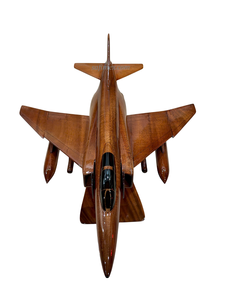 Modèle d'avion en bois F-4 Phantom, modèle réduit d'avion en bois massif, modèle d'avion de chasse F-4 Phantom en bois du Vietnam - Product Image 3