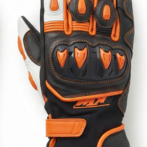 Guantes de Motocicleta de Cuero Resistentes, Guantes de Protección para Manos, Guantes de Cuero para Motocicleta con Dedos Completos, Transpirables, con Cierre de Velcro - Product Image 2