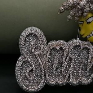 Colgante de Moissanita de Plata de Ley 925 con Baño de Rodio, Estilo Hip Hop, Micro Pavé, con Diseño de Homer Simpson, para Fiesta - Product Image 5