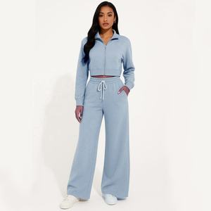 Premium Women Zipper Jogger Set Custom OEM Wholesale Factory Supplier USA Modern Athletic Lifestyle Apparel Collection Line - Product Image 3