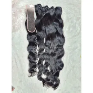 Best Selling Free Part 2x6 Cambodian Wavy Hair Closure With Bundles Human Hair Closure Natural Hair 2*6 HD Lace Closure