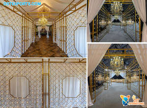 Mur de jolie bougie d'arrière-plan de mariage, décor de mur 1510, bougie éblouissante pour scène de mariage - Product Image 4