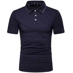 Camisa de Golf Casual de Manga Corta para Hombre, Personalizada al por Mayor, 100% Algodón, Tejido de Punto de 180g, Antiarrugas, con Bolsillo, Estampado Digital - Product Image 3