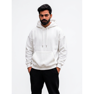 <b>Men's</b> <b>Burgundy</b> Hooded Sweatshirt Regular Fit Fleece Solid Color Casual Pocket 100% Cotton Eco-Friendly Breathable 240g Winter - Product Image 3