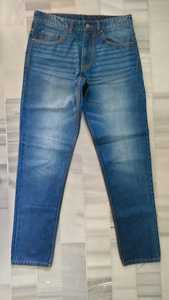 ODM Custom Selvedge Denim Factory Fabric Trouser Straight <b>Wide</b> <b>Leg</b> Blue Wash Baggy <b>Jeans</b> Slim Fit <b>Mens</b> Boy Pants <b>Men's</b> <b>Jeans</b> - Product Image 6