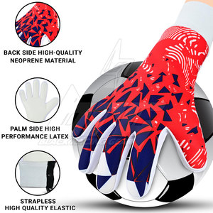 German Latex Palm Professional Goalkeeper <b>Gloves</b> Customized Custom High Grip Soccer Match Training Finger Save Football <b>Gloves</b> - Product Image 3