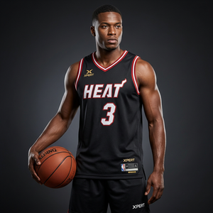 Maillot de basket-ball personnalisé avec logo d'équipe, sans manches, sublimé, respirant, coupe athlétique, pour homme, toutes saisons - Product Image 1
