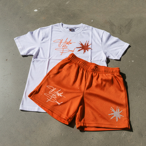 Wholesale 2 Piece Clothing Acid Washed Men's <b>T</b>-Shirts & Shorts Sets Summer Wear Customized Logo Printed <b>T</b>-Shirts Set For Selling - Product Image 5
